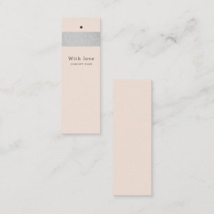 Silver Foil Rand på Märkre för Rosa Gift Mini Visitkort