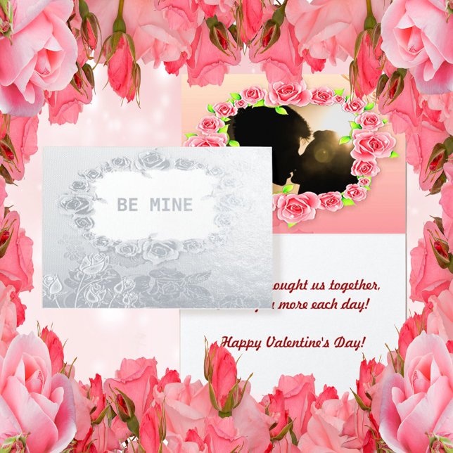 Silver Foil Ro, be Mine Valentine Coupe Folierat Kort (Skapare uppladdad)