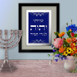 Silver Foil Shiviti for Framed Visning Plaque Card<br><div class="desc">Shiviti och ram står i metallfolie. Du kan välja silver, guld eller brons folie, och du kan ändra bakgrunden till färg för att samordna med din infallsvinkel. Detta kort är avsett för visning som en skylt och får INTE användas som ett hälsningskort, eftersom det innehåller Heligan Namn och därför måste...</div>
