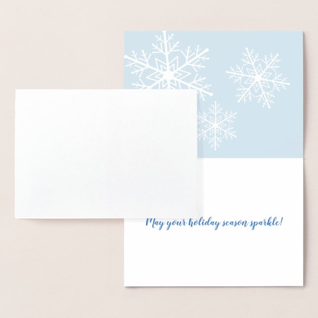Silver Foil Snowflake Helgdag Card Folierat Kort (Display)