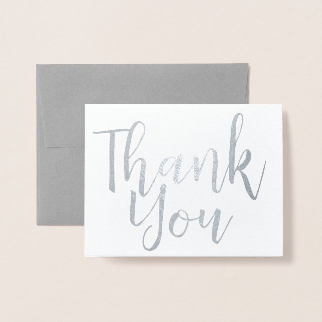 Silver Foil Swirl Träd Tack Bible Verse Folierat Kort (Framsida med kuvert)