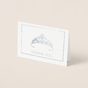 Silver Foil Tiara Mini Card Folierat Kort