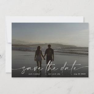 Silver Foil White Grått Modern Photo Ultimate Spara Datumet