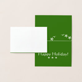 Silver Foil Winter Snö julhälsningskort Folierat Kort