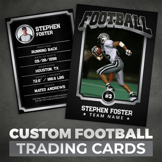 Silver Football Trading Card, Sportslagskort (Skapare uppladdad)