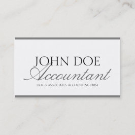Silver för bokhållaren för skattrevisorn CPA Visitkort