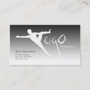 Silver för grå färg för Yogainstruktörvisitko Visitkort