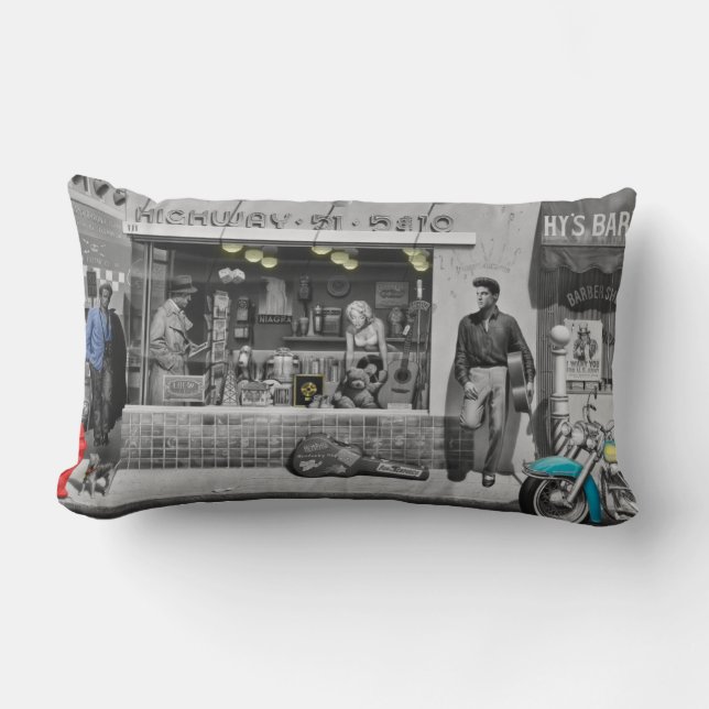 Silver för HWY 51 Lumbarkudde (Framsida)