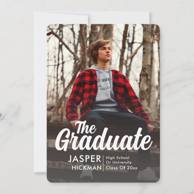 Silver för överlägg för Trendig-skript | Foto Stud Meddelande (Framsida)