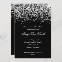 Silver för stjärnor för sweet inbjudningar