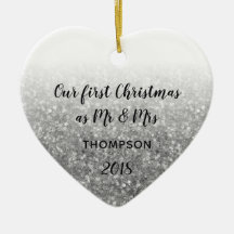 Silver Första jul som Mr & Mrs. Married Couple