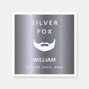 Silver fox födelsedagskalas manar killar pappersservett