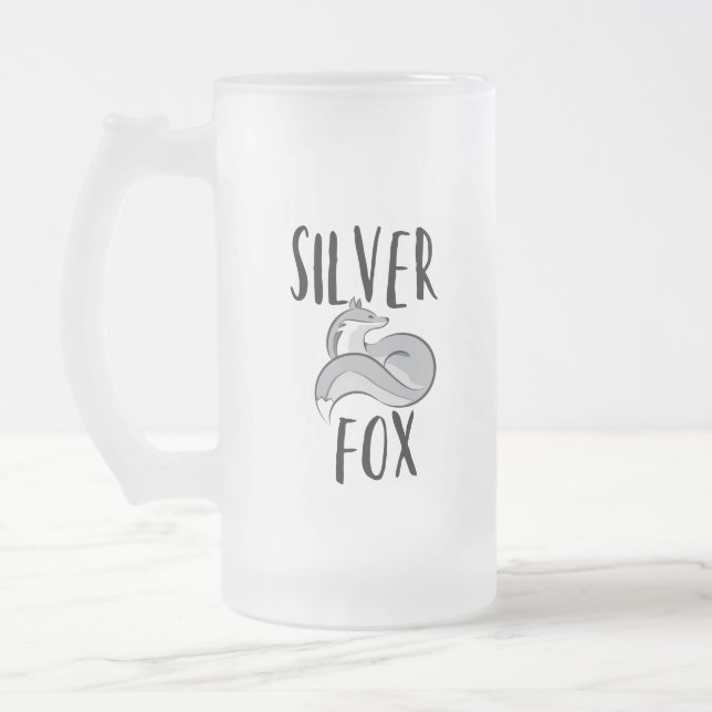 Silver Fox Frostat Ölglas (Vänster)