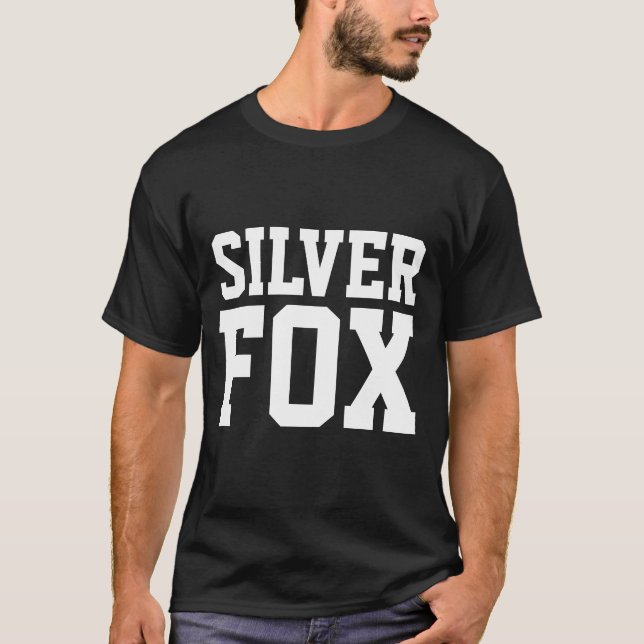 SILVER FOX Manar Födelsedag T-shirts (Framsida)