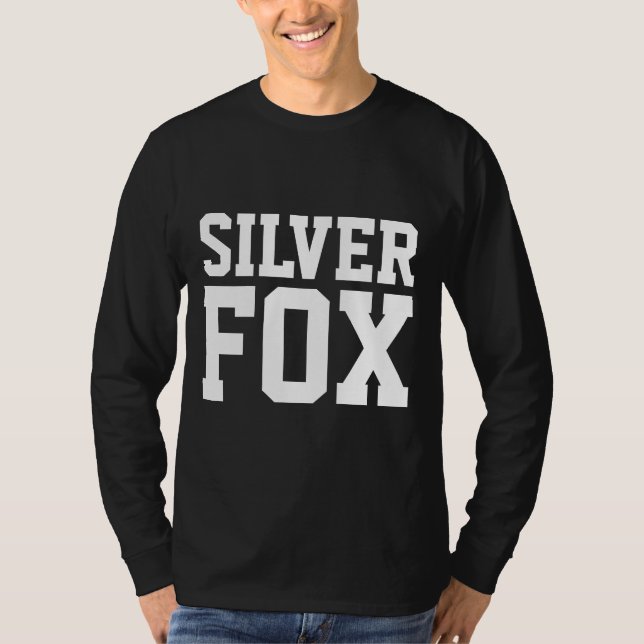 SILVER FOX Manar Födelsedag T-shirts (Framsida)