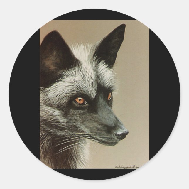 Silver Fox Runt Klistermärke (Framsida)
