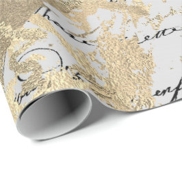 Silver Foxier Guld Script Shiny Metallic Black Presentpapper