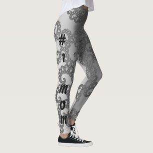Silver Fractal Art #1 Mamma Leggings