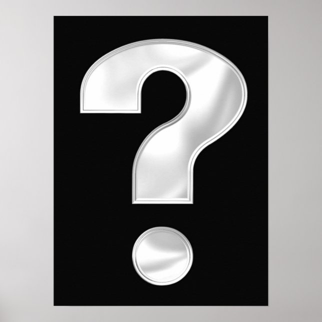 Silver-frågetecken Poster (Framsidan)