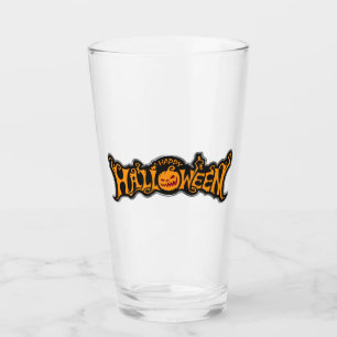 Silver Framed Happy halloween Ruby Eyed Pumpkin Glaskopp