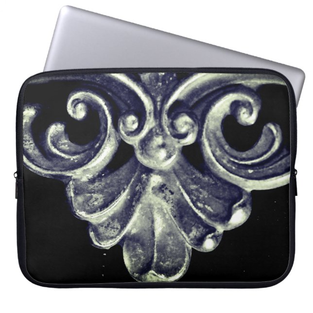 Silver Fransk Ram Laptop Fodral (Framsidan)