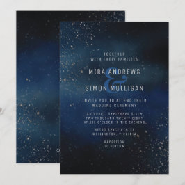 Silver Galaxy Bröllopsinbjudan Inbjudningar