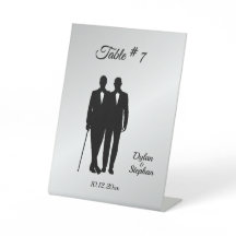 Silver Gay Bröllop växer med Namn och datum