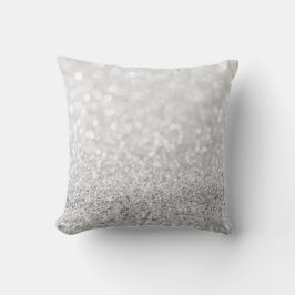 Silver Gay Glitter Sparkly Metallic White Delicate Kudde