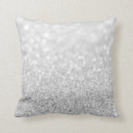 Silver Gay Glitter Sparkly Metallic White Delicate Kudde