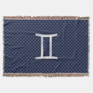 Silver Gemini Zodiac Signera Blue Carbon Fiber Pri Filt