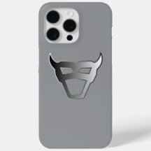 Silver Geometrisk Bull Chrome Utseende logotyp
