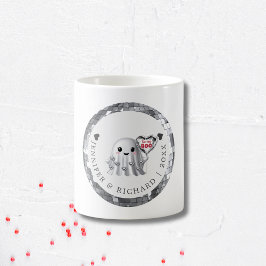 Silver Ghost Valentine Design Mönster Kaffemugg