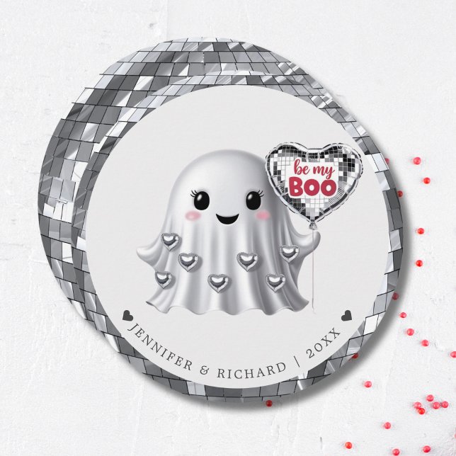 Silver Ghost Valentines design Mönster Julkort (Silver Ghost Personalized Valentine's Holiday Card)