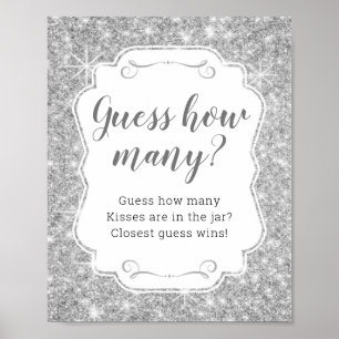 Silver gissar hur många Kisses Möhippa-spel Poster