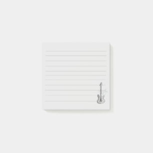 Silver Gitarr Post-it Notis Block