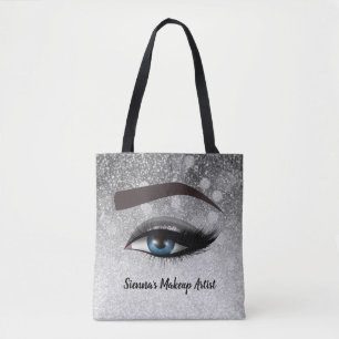 Silver glam lash öga Makeup-artist Tygkasse
