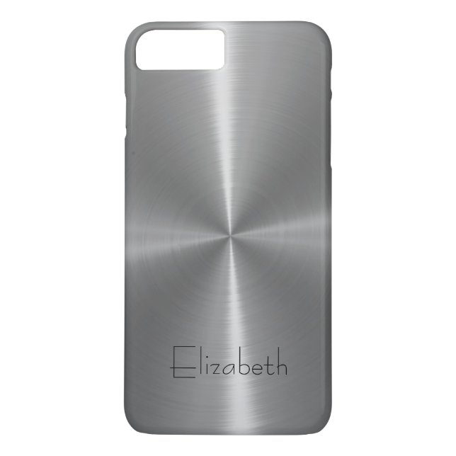 Silver Glänsande Stål Metall Case-Mate iPhone Skal (Baksida)