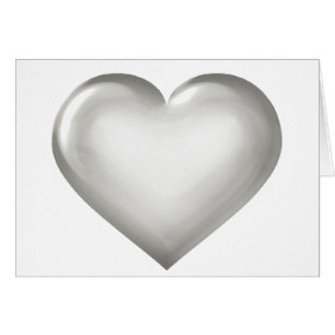 Silver Glass Heart OBS Kort