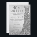 Silver Glitter 40 och fantastisk 40-årsdag Inbjudningar<br><div class="desc">Silver Glitter gör 40 och fantastiska 40:e födelsedagen och fantastiska inbjudningsvariationer till inbjudan och matchande artiklar i vår butik</div>