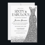 Silver Glitter, 60:e Party Inbjudningar<br><div class="desc">Silver Glitter: 60:e Party-Inbjudan-variationer för inbjudan och matchande artiklar i vår butik</div>