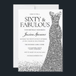 Silver Glitter, 60:e Party Inbjudningar<br><div class="desc">Silver Glitter: 60:e Party-Inbjudan-variationer för inbjudan och matchande artiklar i vår butik</div>