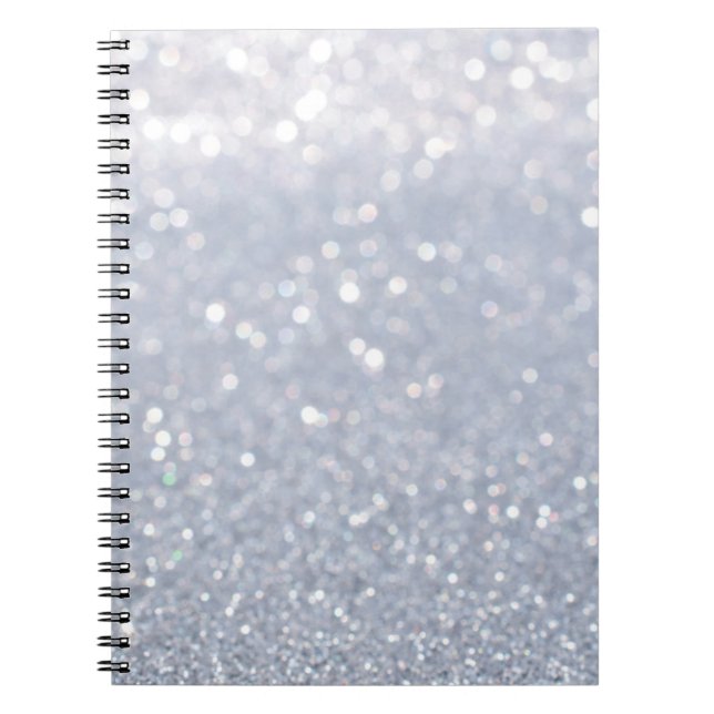 silver glitter abstraktens bakgrund i anteckningsbok (Framsidan)