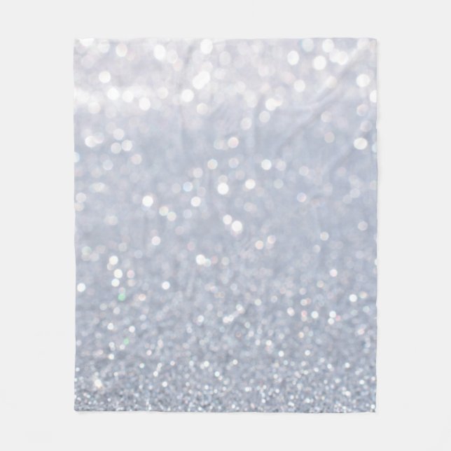 silver glitter abstraktens bakgrund i  fleecefilt (Framsidan)