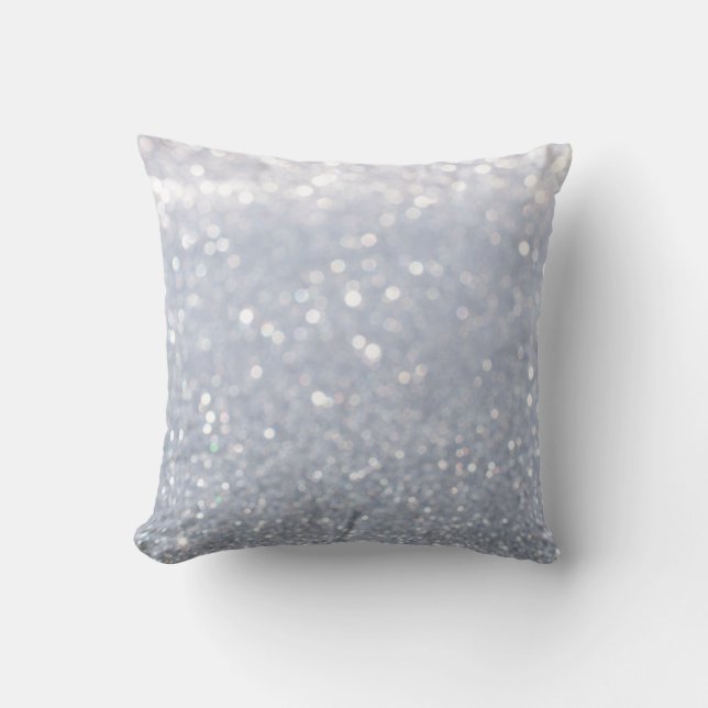 silver glitter abstraktens bakgrund i  kudde (Framsida)