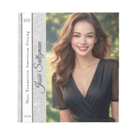Silver Glitter Band Autograf Notepad Anteckningsblock