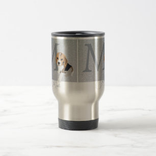 Silver Glitter Beagle Hundägare och Proud Monogram Resemugg