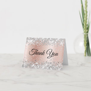Silver Glitter Blush Shimmer Gradient Tack Kort