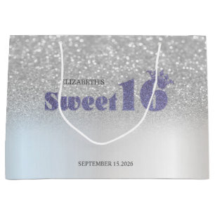 Silver Glitter Bokeh Söt 16 Krona