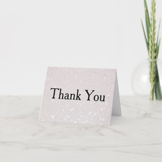 Silver Glitter confetti Faux Foil Tack Kort (Framsida)