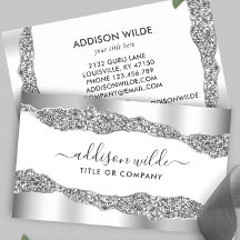 Silver Glitter Diamonds Glam Professionell